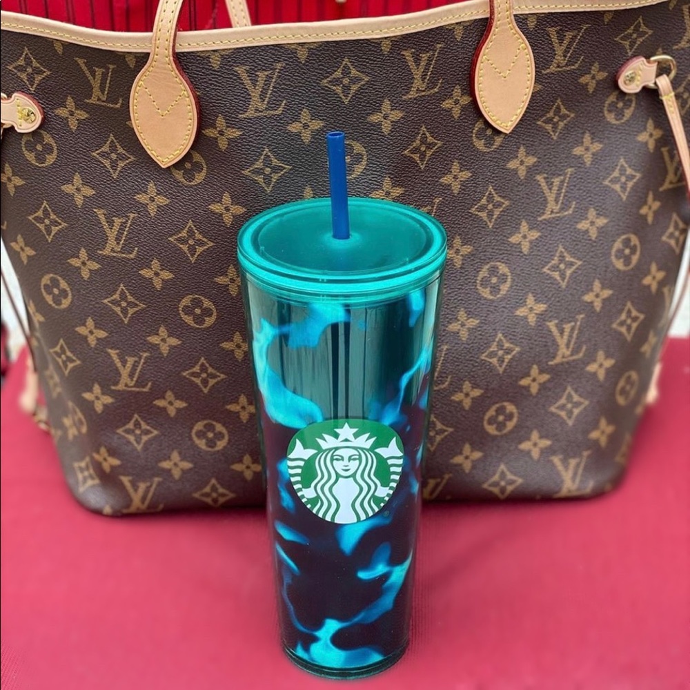 Teal Tortoise Marble Starbucks Tumbler